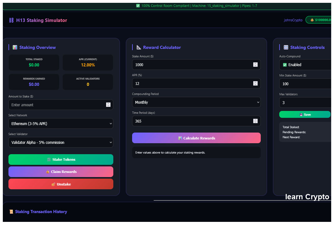 Staking Simulator